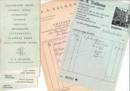 BALKEMA, A.A. - Illustrated Books, General Books, Literature, Science, Africana, Wetenskappe, Letterkunde, Algemene boeke, Geïllustreerde boeke.