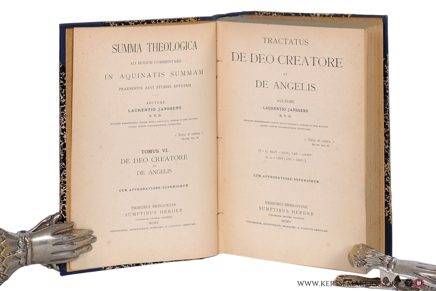 Janssens, Laurentio. - De Deo Creatore et De Angelis cum approbatione superiorum.
