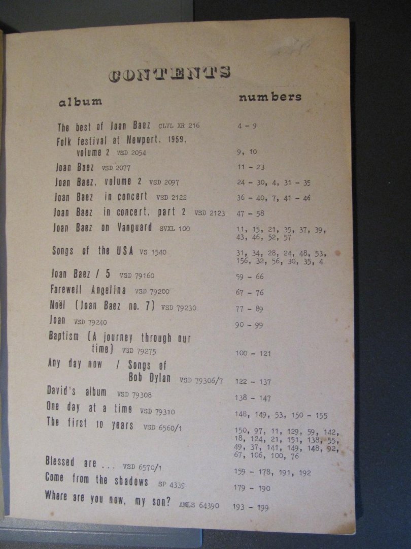 Joan Baez - Songbook Joan Baez