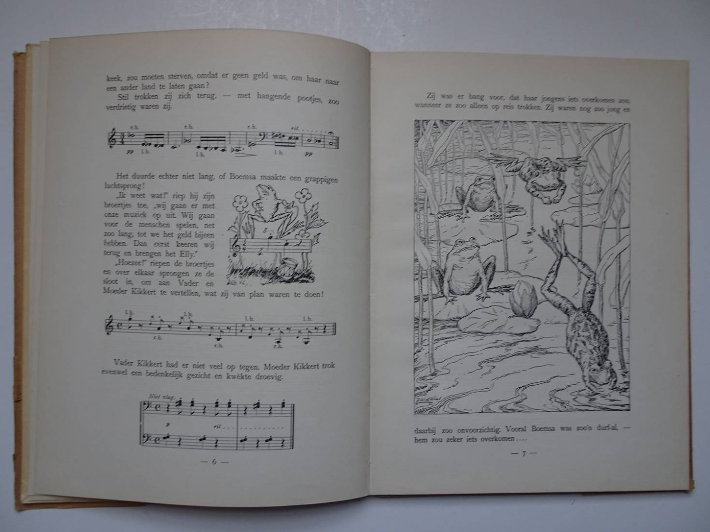 Wijck, Sarah van - Vier reizende muzikantjes; een kikkersprookje.