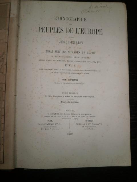 Ch. Steur - Ethnographie des Peuples de l'Europe tome 1, 2 + 3