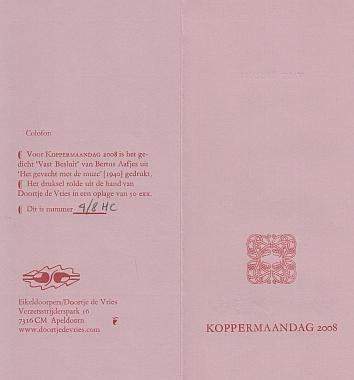 AAFJES, Bertus - Vast besluit.