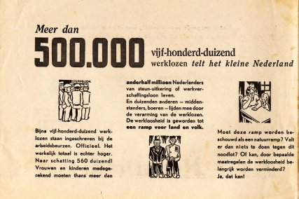 (PLAN VAN DE ARBEID) - Aan de werklozen van Nederland.