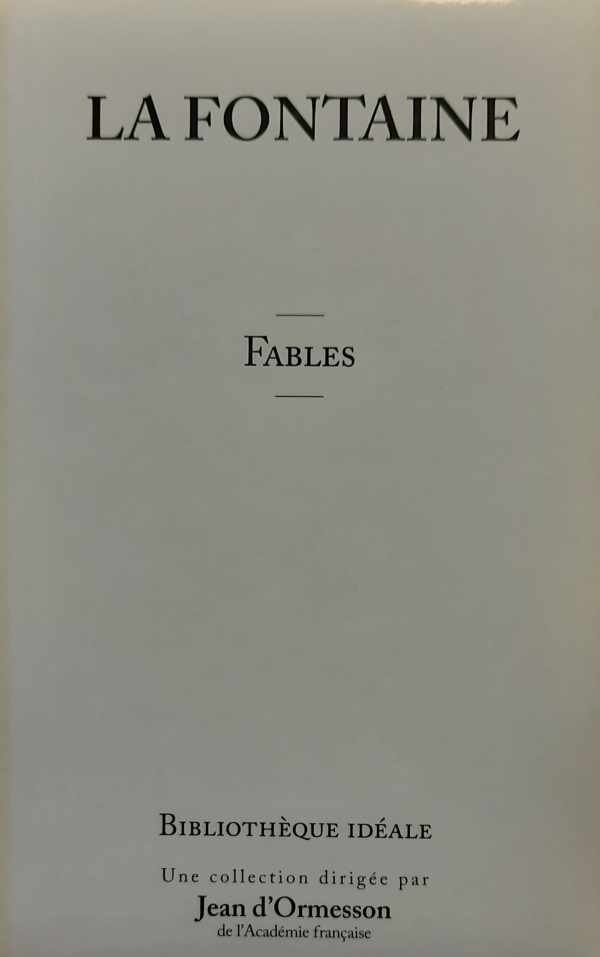 LAFONTAINE - FABLES