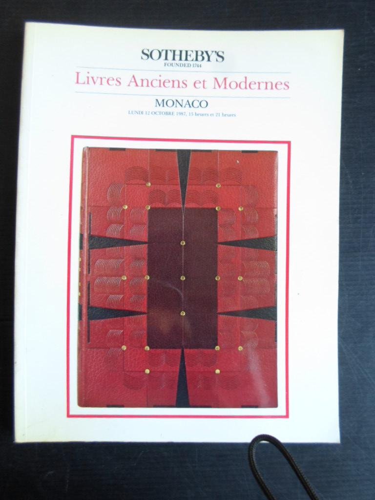 Catalogus Sotheby’s - Livres Anciens et Modernes