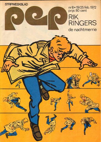 Diverse auteurs - PEP 1972 nr. 08, stripweekblad 19/25 februari met o.a. ASTERIX/LUC ORIENT/RIK RINGERS/BLOOK/MICHEL VALIANT/LUCKY LUKE/RIK RINGERS (COVER TEKENING)/BLUE MINK (2 p.) , Goede  staat / Good  condition