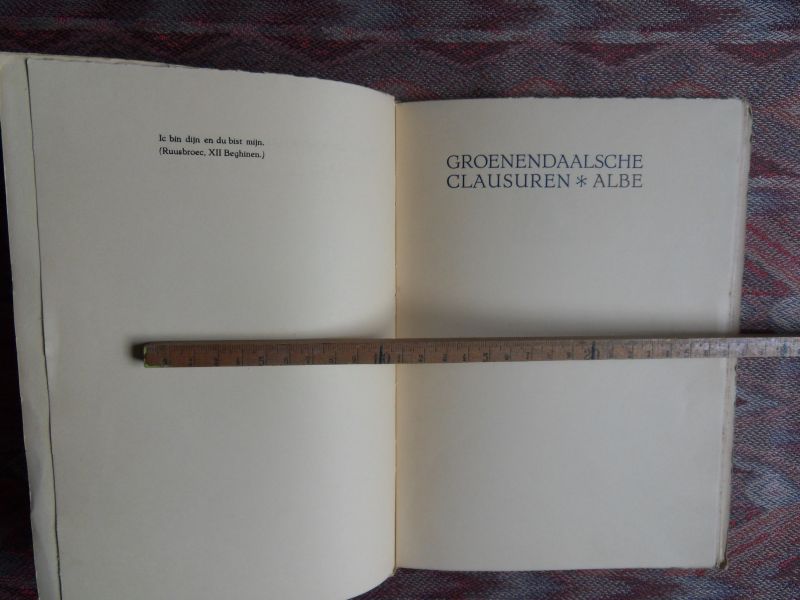 Albe. [ GESIGNEERD ]. - Groenendaalsche Clausuren. - Gedichtenbundel.