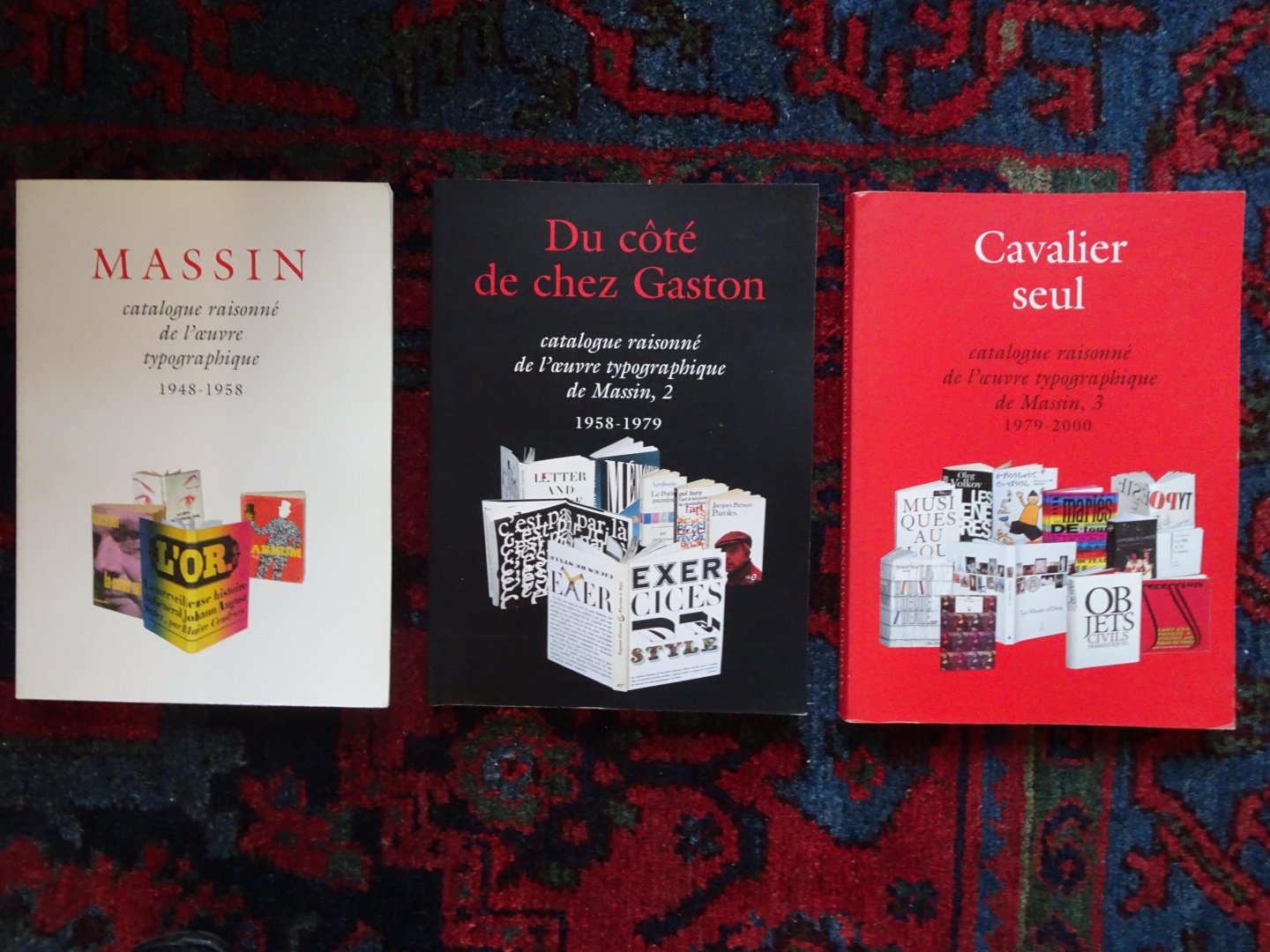  - MASSIN Catalogue raisonné de l'oeuvre typographique 1948-1958. In three volumes.