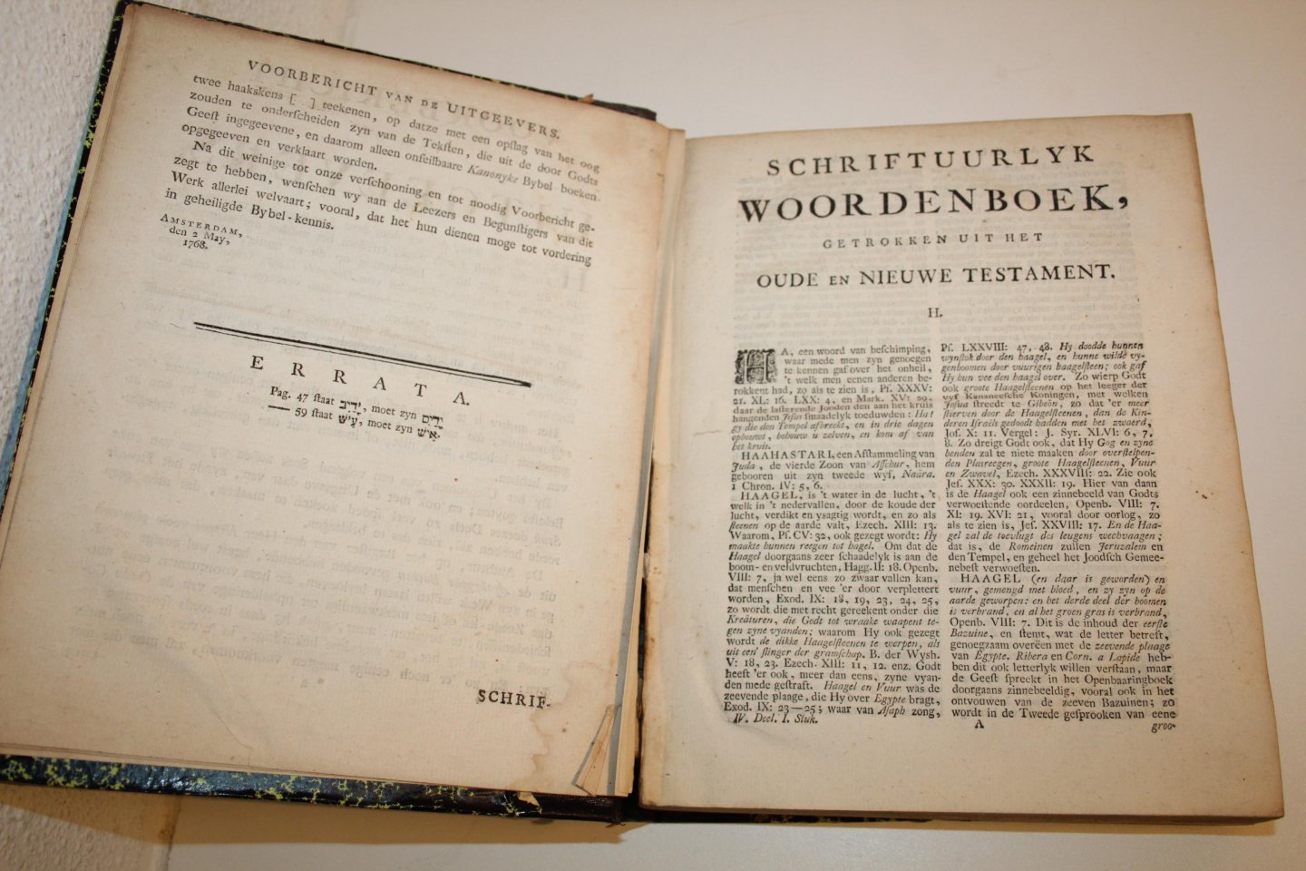 Staringh, Jacob Gerard - Bybels Zakelyk Woordenboek … door Jacob Gerard Staringh. Letter H. Vierde deel, eerste stuk