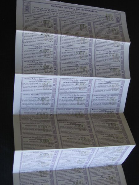 Aandeel - American Natural Gas Corporation