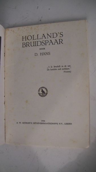 Hans, D. - Holland's bruidspaar