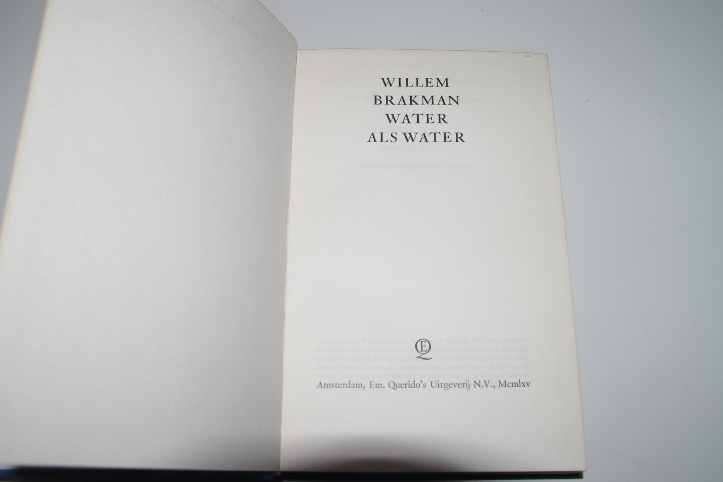 Willem Brakman - Water als water