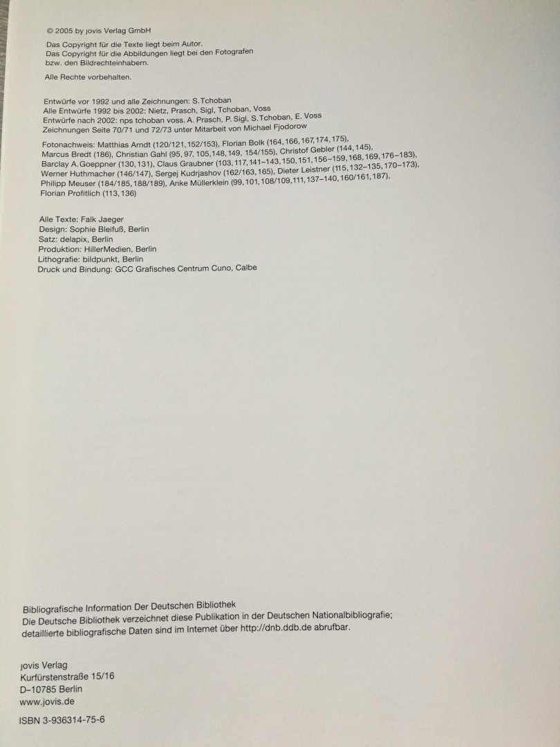 Falk Jaeger - Der Kopf des Architekten, zeichnungen und baukunst von Sergei Tchobam