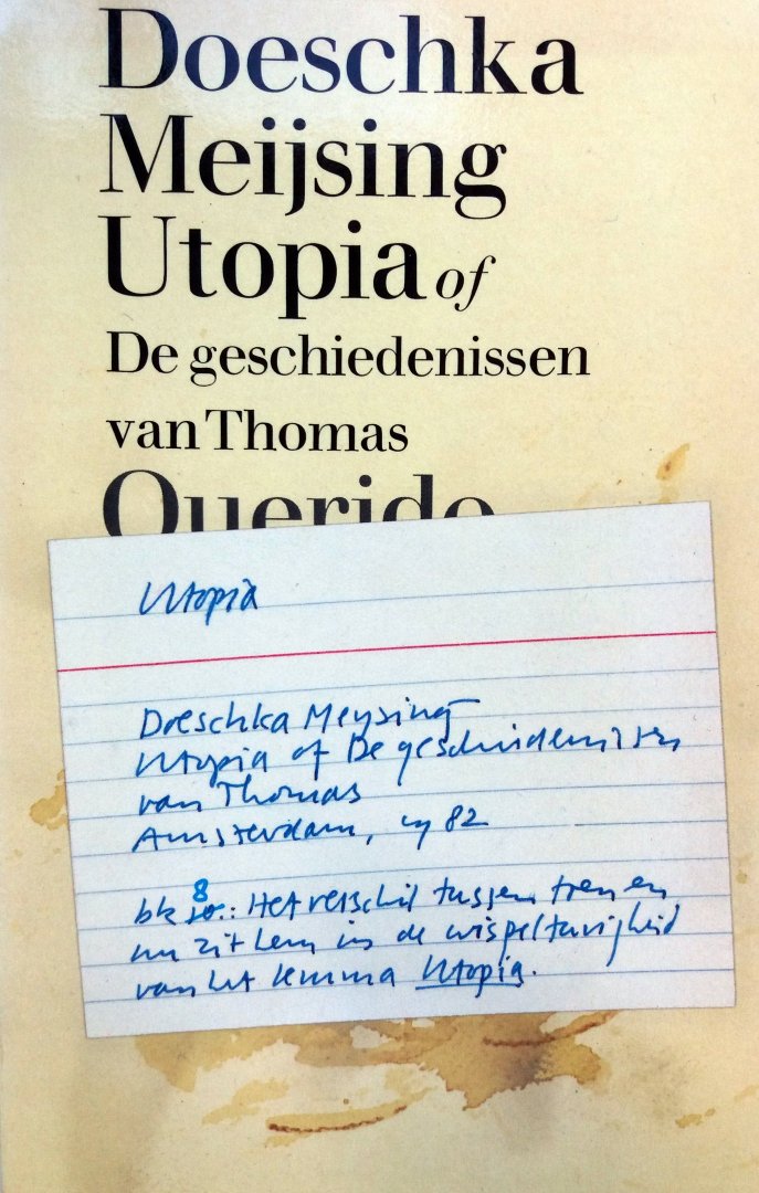 Meijsing, Doeschka - Utopia of De geschiedenissen van Thomas (Ex.1)