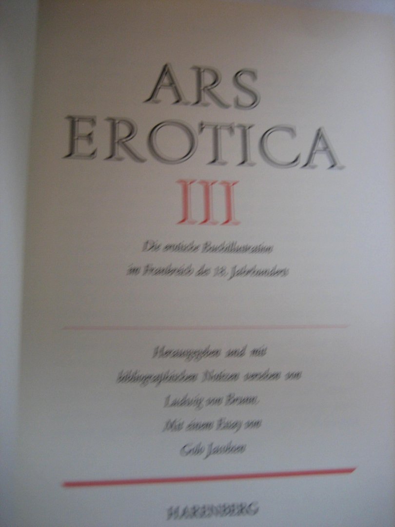 Herausgegeben von Ludwig von Brunn - Ars Erottica