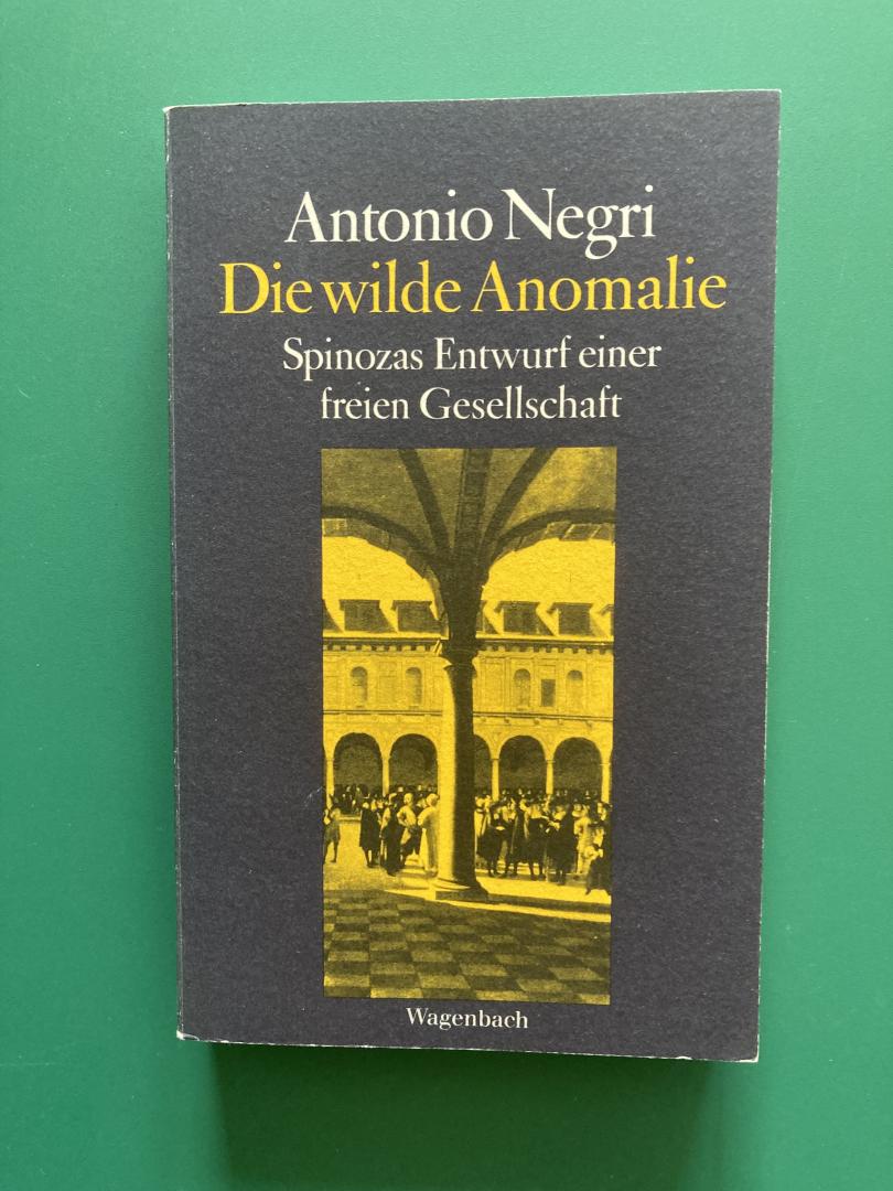 Negri, Antonio - Die wilde Anomalie. Baruch Spinozas Entwurf einer freien Gesellschaft