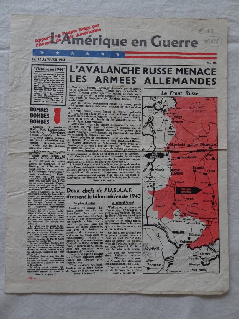 N.n.. - L'Amérique en Guerre. Le 12 Janvier 1944.