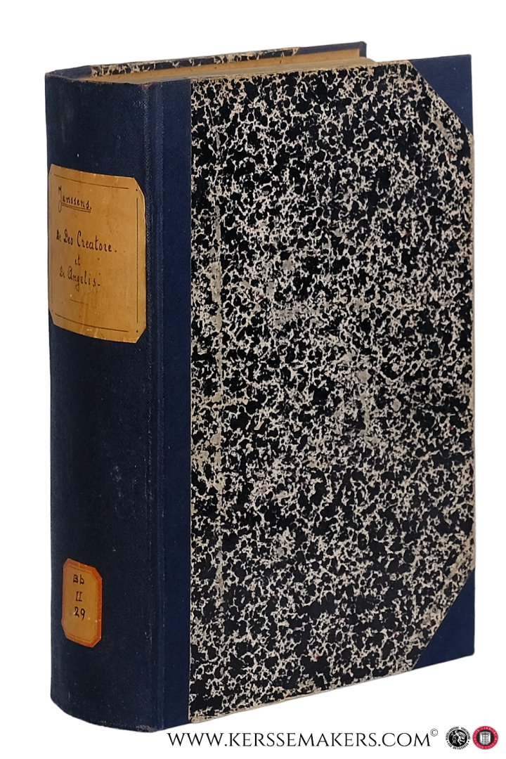 Janssens, Laurentio. - De Deo Creatore et De Angelis cum approbatione superiorum.