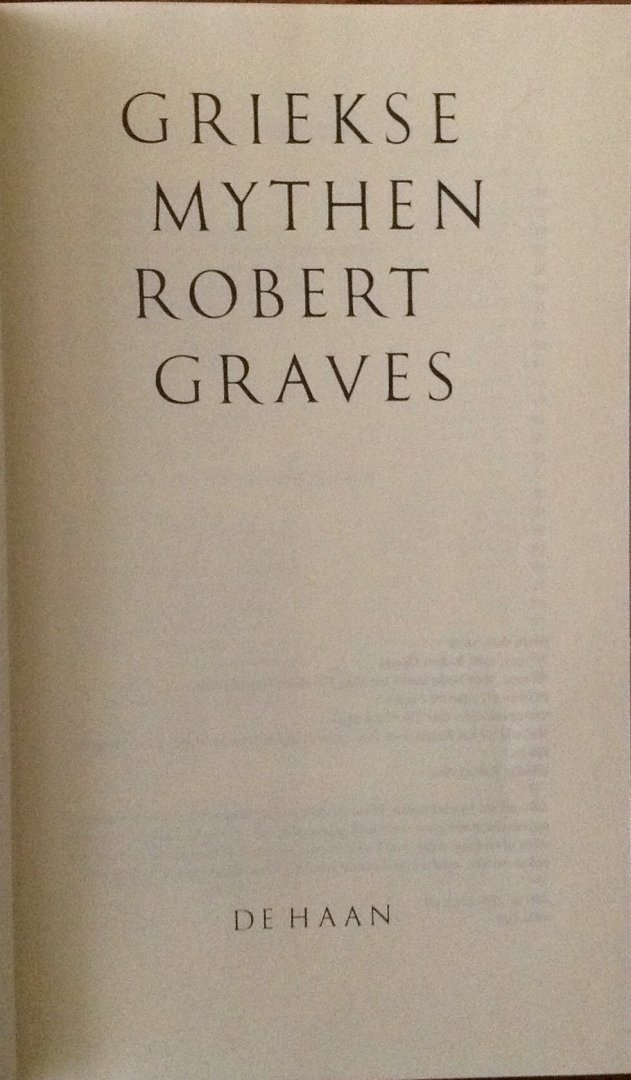 Graves, Robert - Griekse Mythen