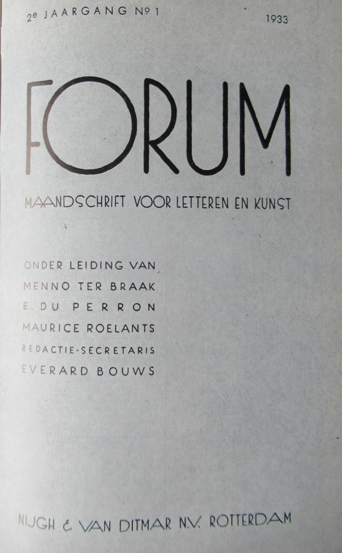  - Forum  1932, 1933, 1934 en 1935