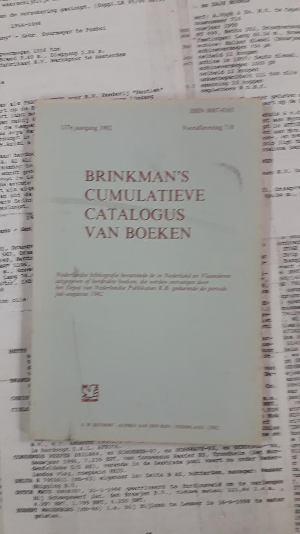 Redactie - Brinkman`s cumulatieve catalogus van boeken - Vooraflevering 7/8