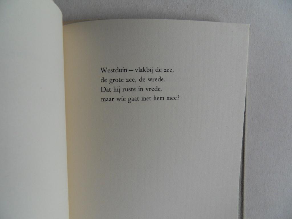 Graft, Guillaume van der. - In Memoriam M. Nijhoff. - Twee gedichten. [ Genummerd exemplaar 124 / 125 ].