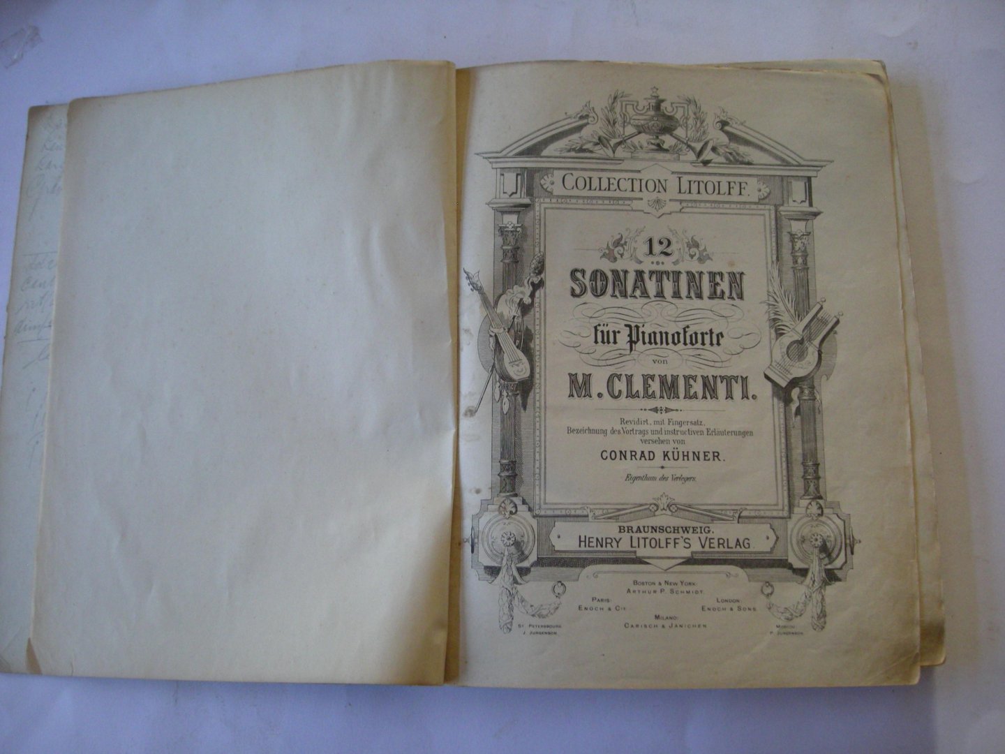 Clementi, M. - 12 Sonatinen fur Pianoforte - Revidirt, mit Fingersatz, Bezeichnung des Vortrags und instructiven Erlauterungen versehen von Conrad Kuhner