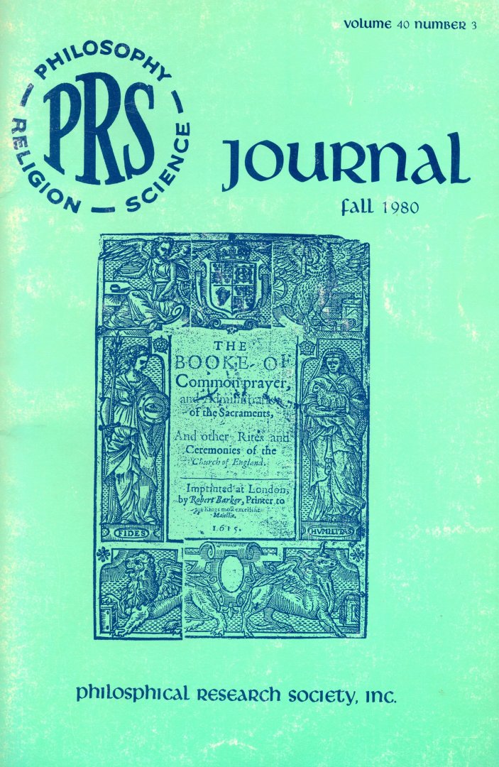  - Journal Philosophical Research Society