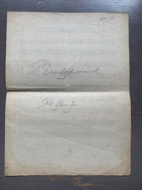 STENZ, P.A., - Bruiloftsmarsch composed by P.A. Stenz.