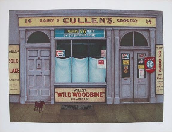 MORITZ, Klaus - Dairy Cullen's Grocery. Original coloured lithograph.