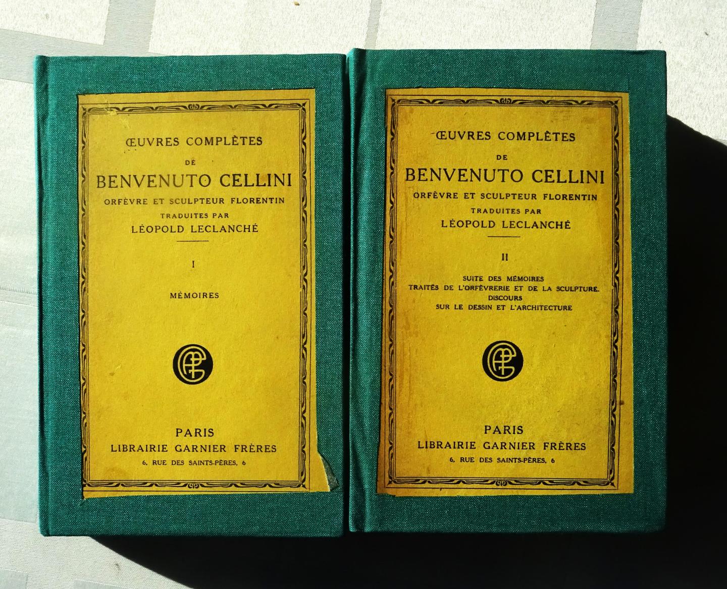 Leclanche, Leopold - Oevres completes de Benvenuto Chellini, deel I en II