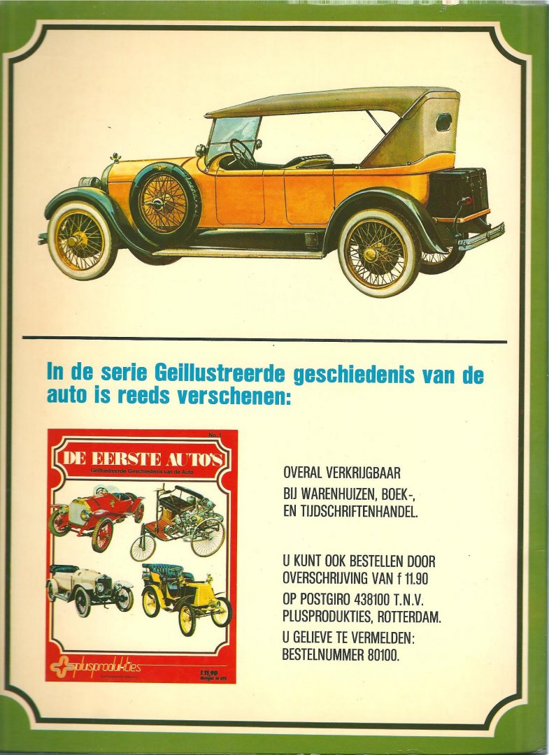 Posthumus, Cyril - Auto`s uit de 20. er jaren