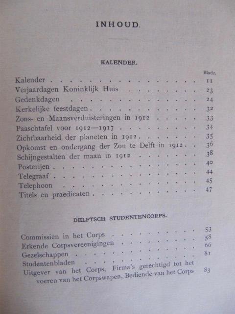  - Drentsche Studentenalmanak voor het jaar negentien-honderd-twaalf