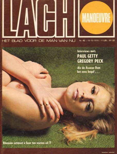 Weekblad De Lach - WEEKBLAD DE LACH 1970 nr. 42, 16 oktober, Het blad voor de man van Nu met o.a. ANNA (STER VAN DE WEEK , 7 p.) /PAUL GETTY  (2 p.) /HOT TUNA (2 p.)/GREGORY PECK (4 p.)/   SUZUKI FRONTE 500 (GETEST 4 p.)/ARABELLE MASTERS (4 p.) , goede staat