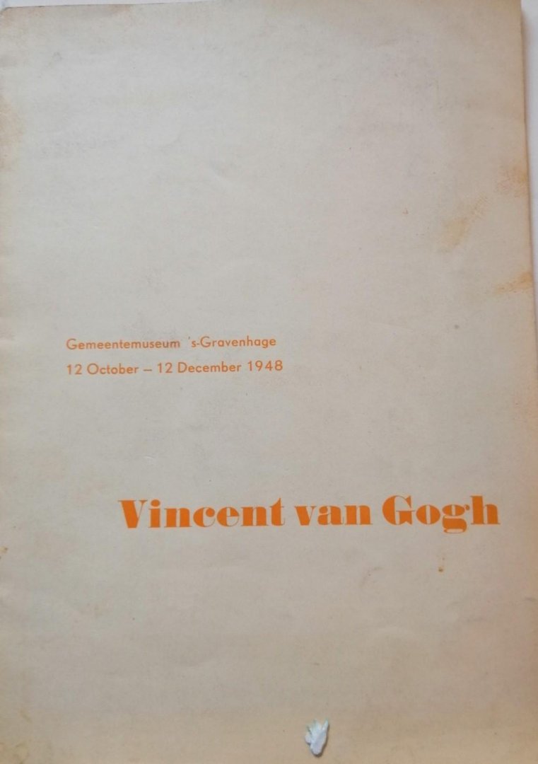 W.Jos.de Gruyter - Vincent van Gogh 12 oktober - 12 december 1948