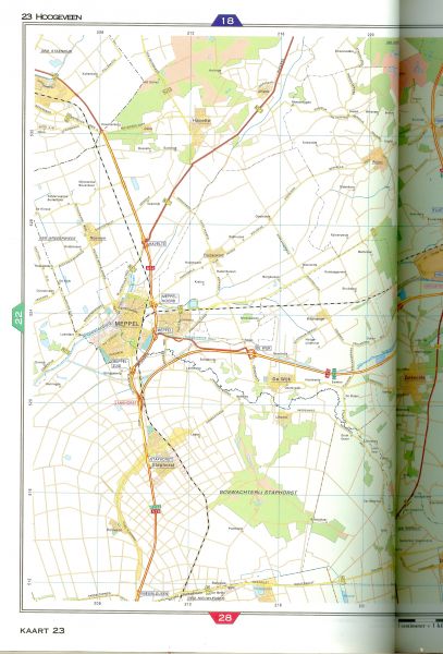 Rompa Sebastiaan met foto grafie van Karel  Tomei & Tony  Stone - Atlas van Nederland  1:100.000  druk 1 met 67 kaarten