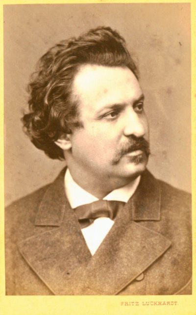 Wachtel, Theodor: - [Carte-de-visite Fotografie] Brustbild nach halbrechts