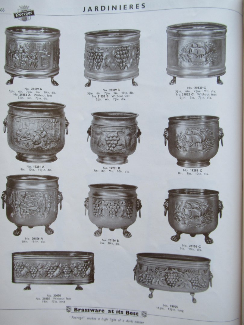 Pearson Page Jewsbury - Peerage Brassware at its best