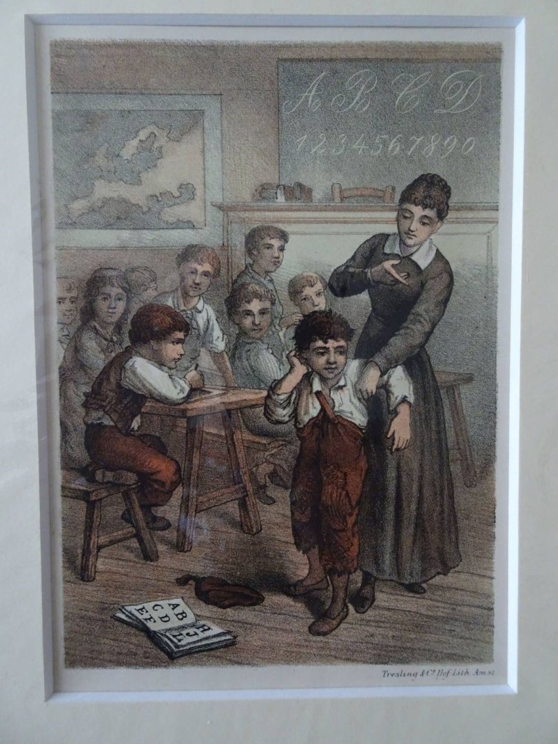 N.n.. - Litho. In de klas.