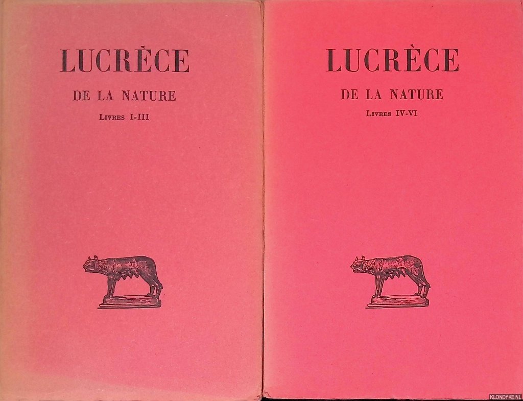 Lucrèce - De la nature (2 volumes)