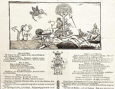 (WILLEM IV). ZINNEPRENT - Dire de la sirène / Gezegde van de meermin (1747).