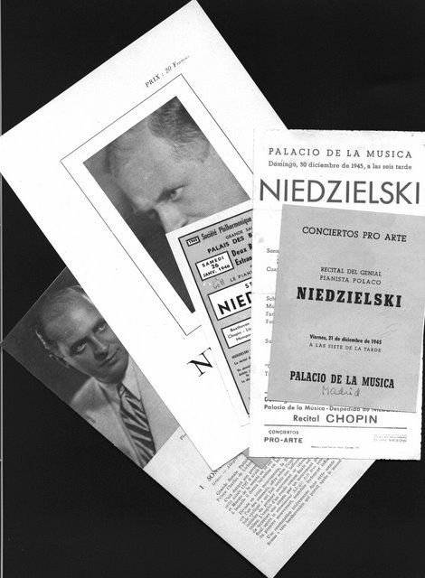 Niedzielski, Stanislas: - [Konvolut von 8 Programmheften] Überwiegend Chopin-Recitals