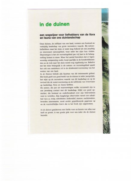 hulsbos, k. - in de duinen ( landschap, flora ee fauna