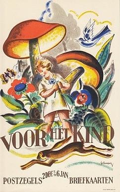 SCHWARZ, S.L. - Voor het Kind. Postzegels 2 Dec. t/m 6 Jan. Briefkaarten.