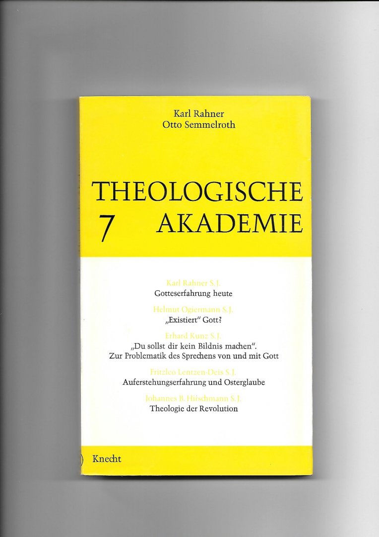 Rahner, Karl / Otto Semmelroth - Theologische Akademie 7