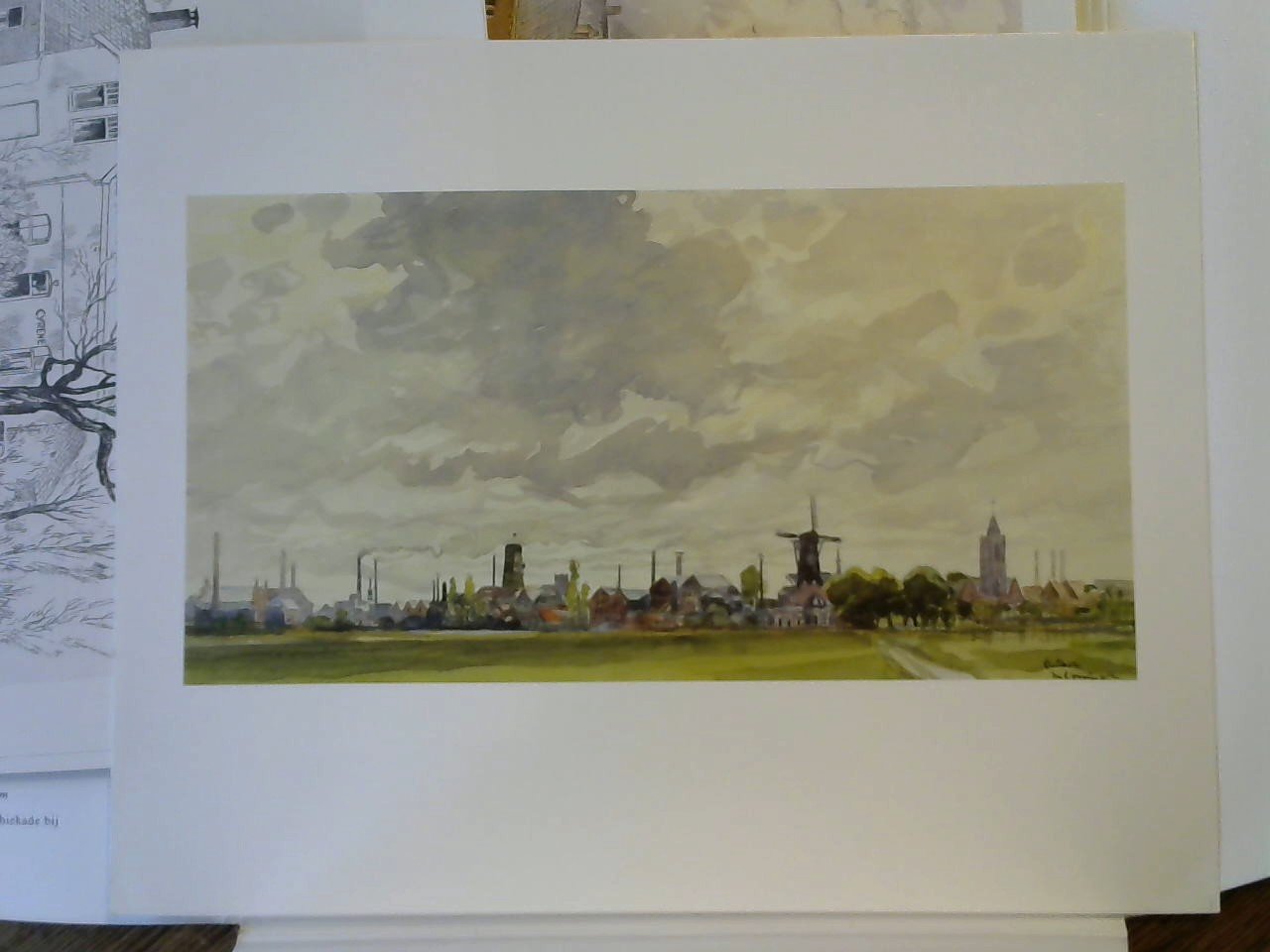 Octave DeConinck (1894-1974) - Map met 24 Tekeningen en aquarellen van Schiedam en Kethel, 1991