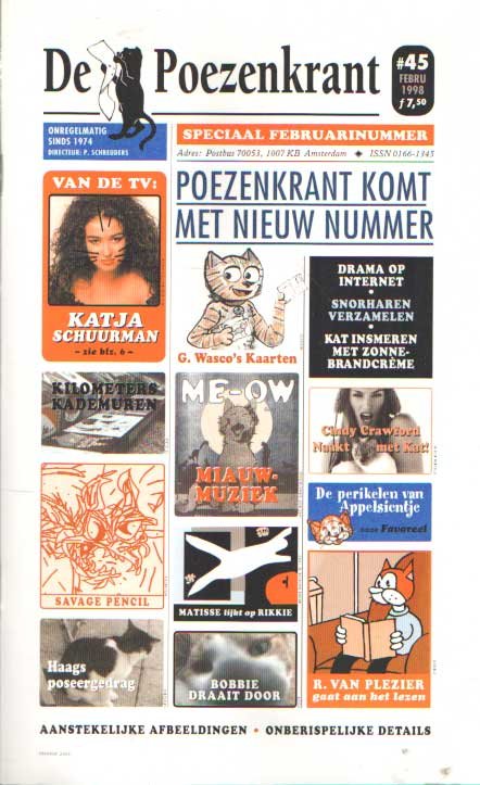 Schreuders, P. (red.) - De poezenkrant. Vol. 45