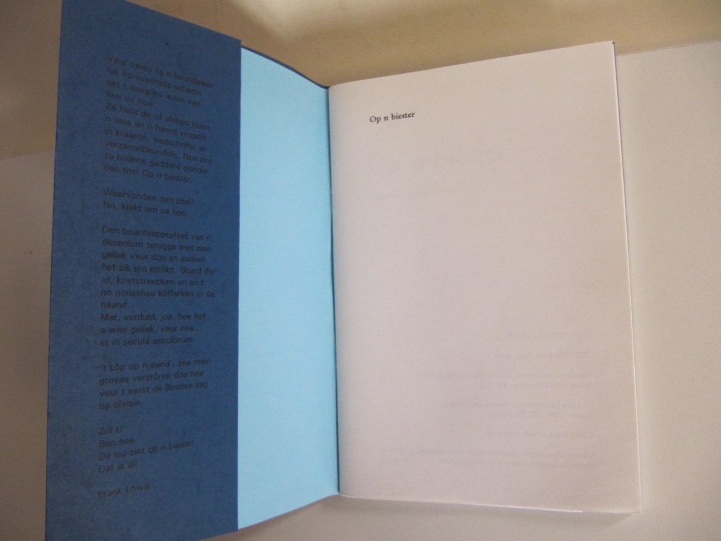 Frank Löwik - Op ' n biester