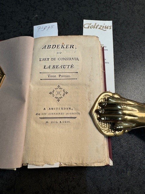 CAMUS, A. LE, - Abdeker, ou l'art de conserver la Beauté.