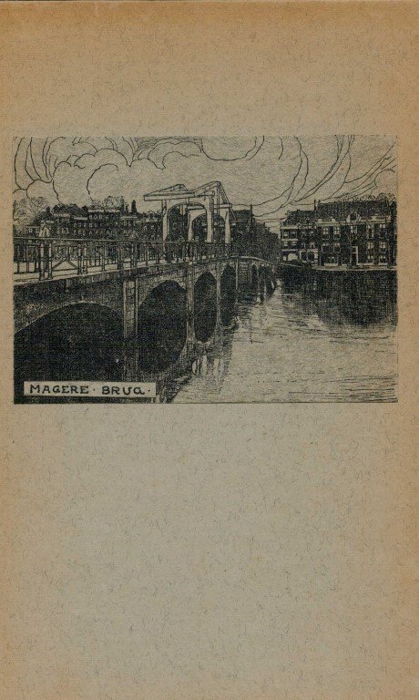 Wenckebach, L.w.r. - Oud-Amsterdam / 100 stadsgezichten geen herdruk maar originele uitgave met op voorplat alleen gravure van magere brug zonder verdere titel